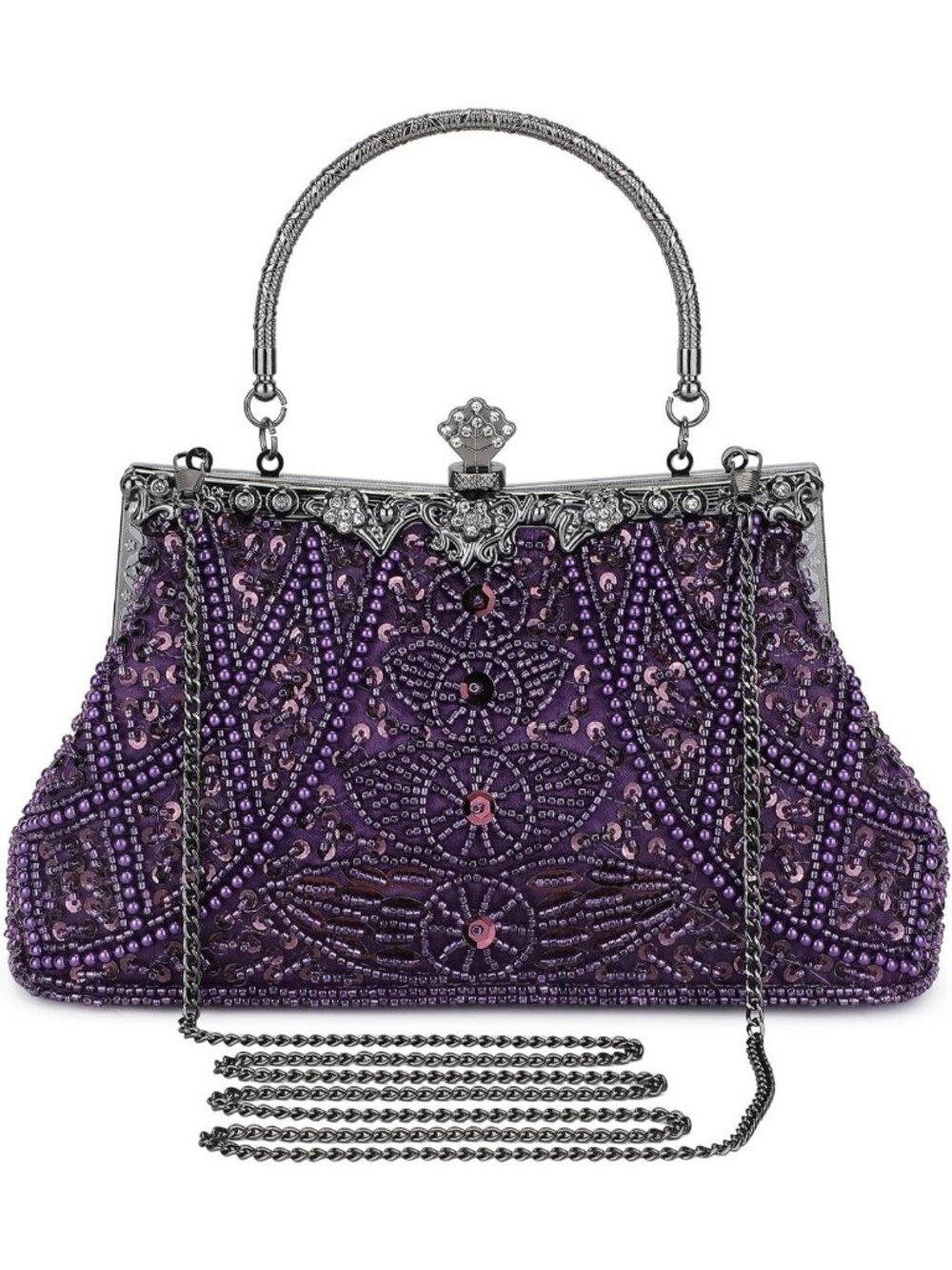 1920s Vintage Beaded Clutch Evening Bag - Elegant Party Purse for Women